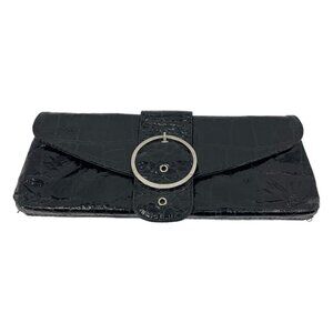 De Groot Black Classic Clutch | Medium Size